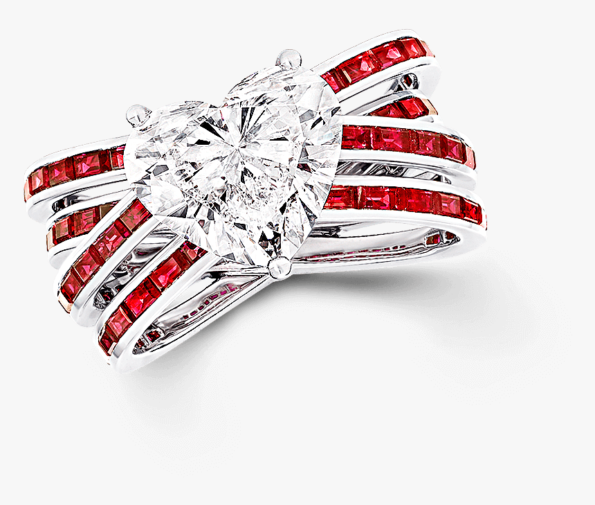 Heart Ruby Ring Graff, HD Png Download