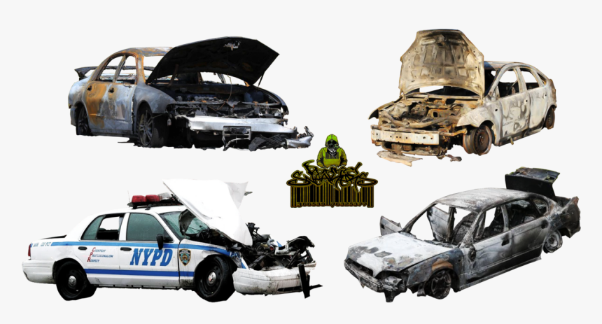 Police Car Png Clipart - Damaged Police Car Png, Transparent Png