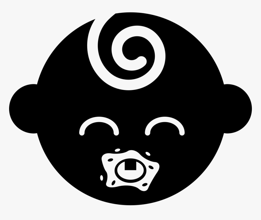 Baby Black Head - Baby Face Silhouette Free, HD Png Download