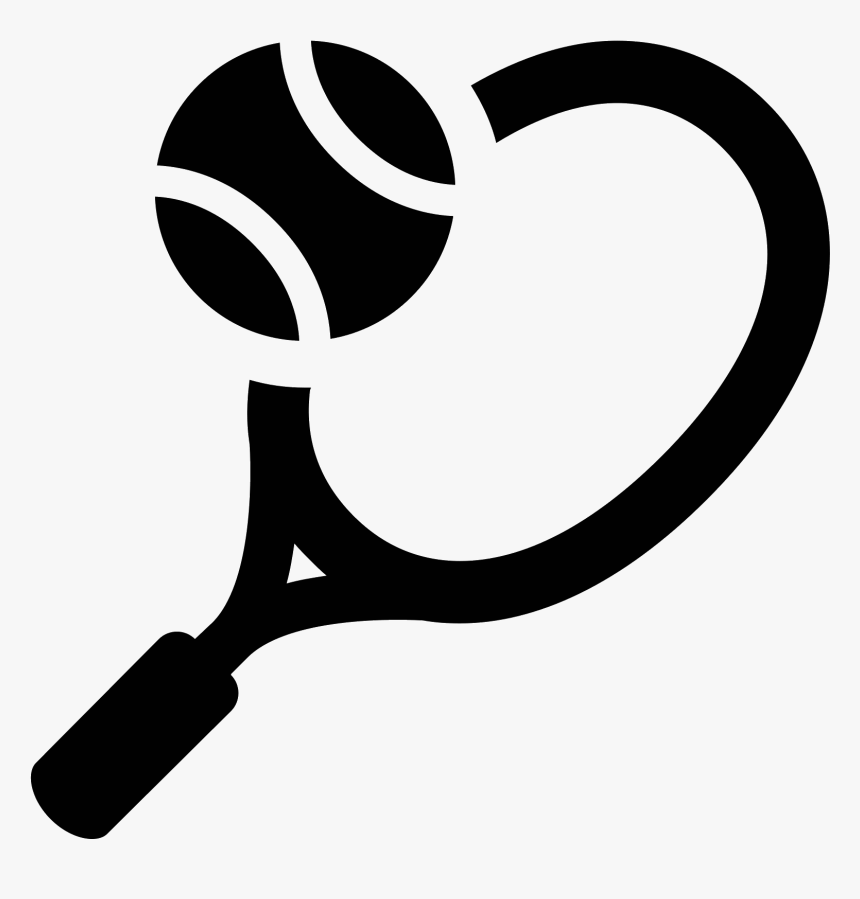 Tennis Racquet Icon - Tennis Black And White Png, Transparent Png