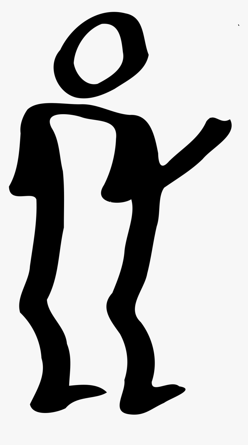 Person Standing And Pointing At Background Clip Arts - Drawn Person Pointing Transparent Background, HD Png Download