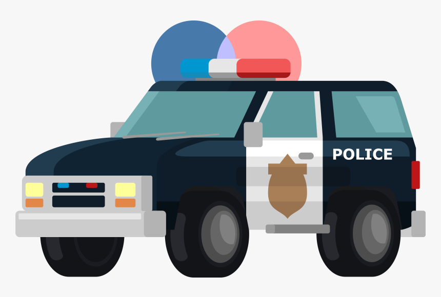 Police Car Patrolling Illustration - Policia Patrulla Png, Transparent Png