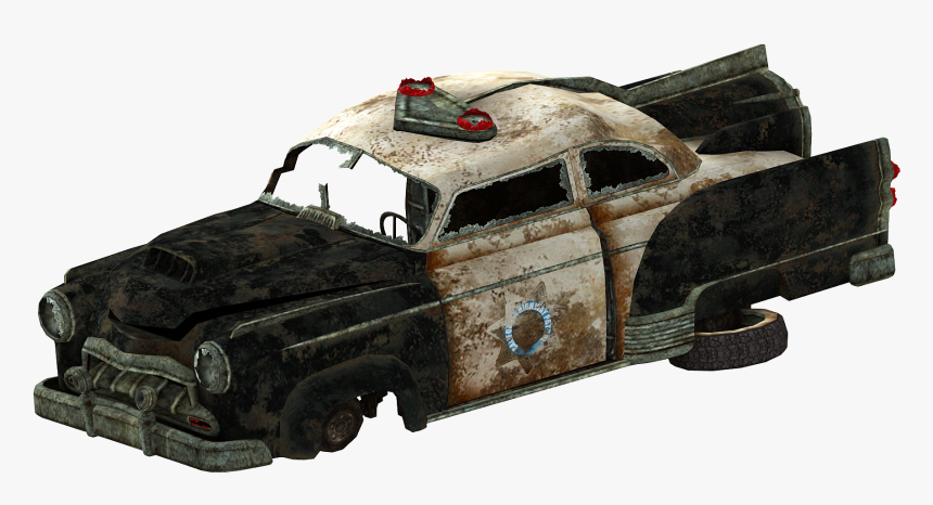 Old Police Car Png, Transparent Png