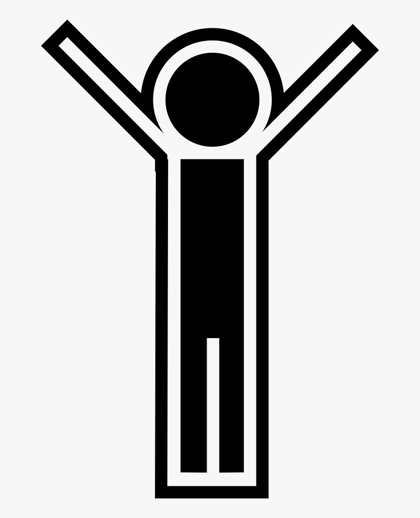 Person Standing With Arms Up - Man Celebrating Logo, HD Png Download