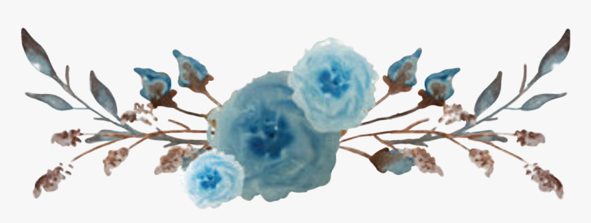 Ftestickers Watercolor Flowers Flowerswag Blue - Watercolor Blue Flowers Png, Transparent Png