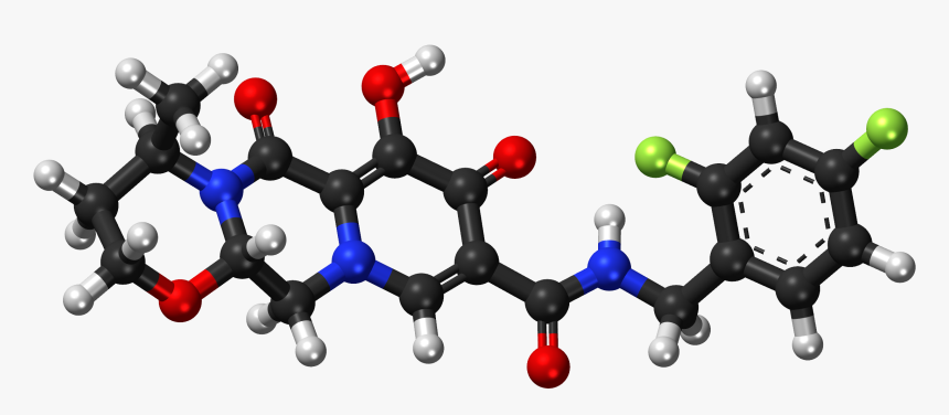 Dolutegravir Ball And Stick Model - Apigenin Structure, HD Png Download