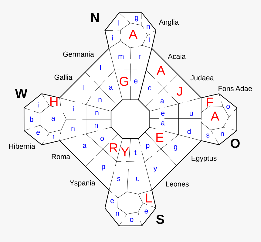 Mappa Biblioteca Nome Della Rosa, HD Png Download