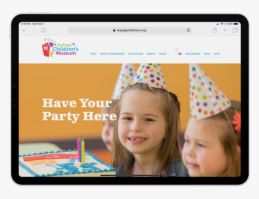 Mockup Of An Ipad Pro Against A Transparent Background - Birthday Party, HD Png Download