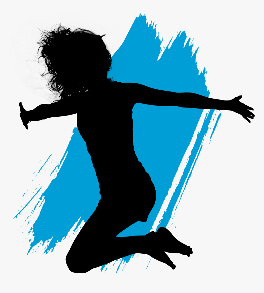 Silhouette Of Person Jumping Png, Transparent Png