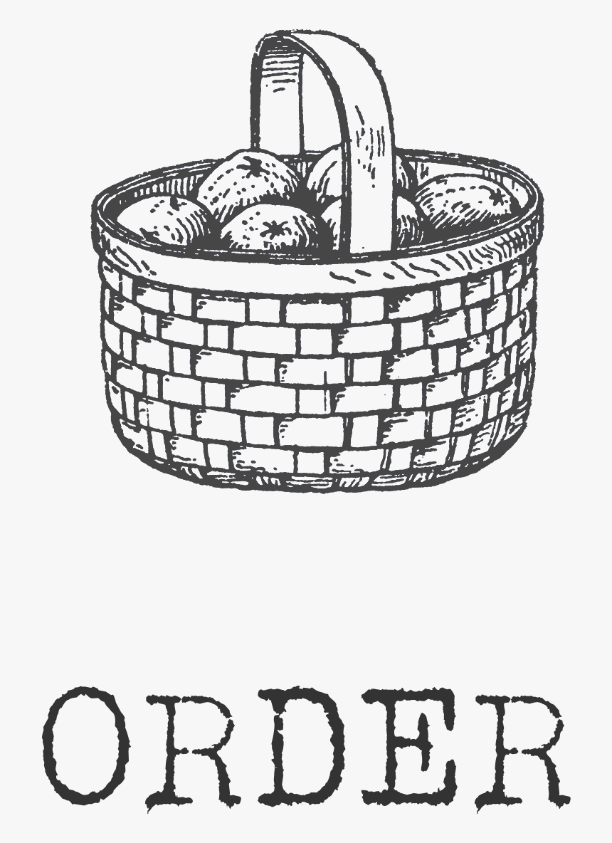 Drawing Of Wicker Basket - Basket Clip Art, HD Png Download