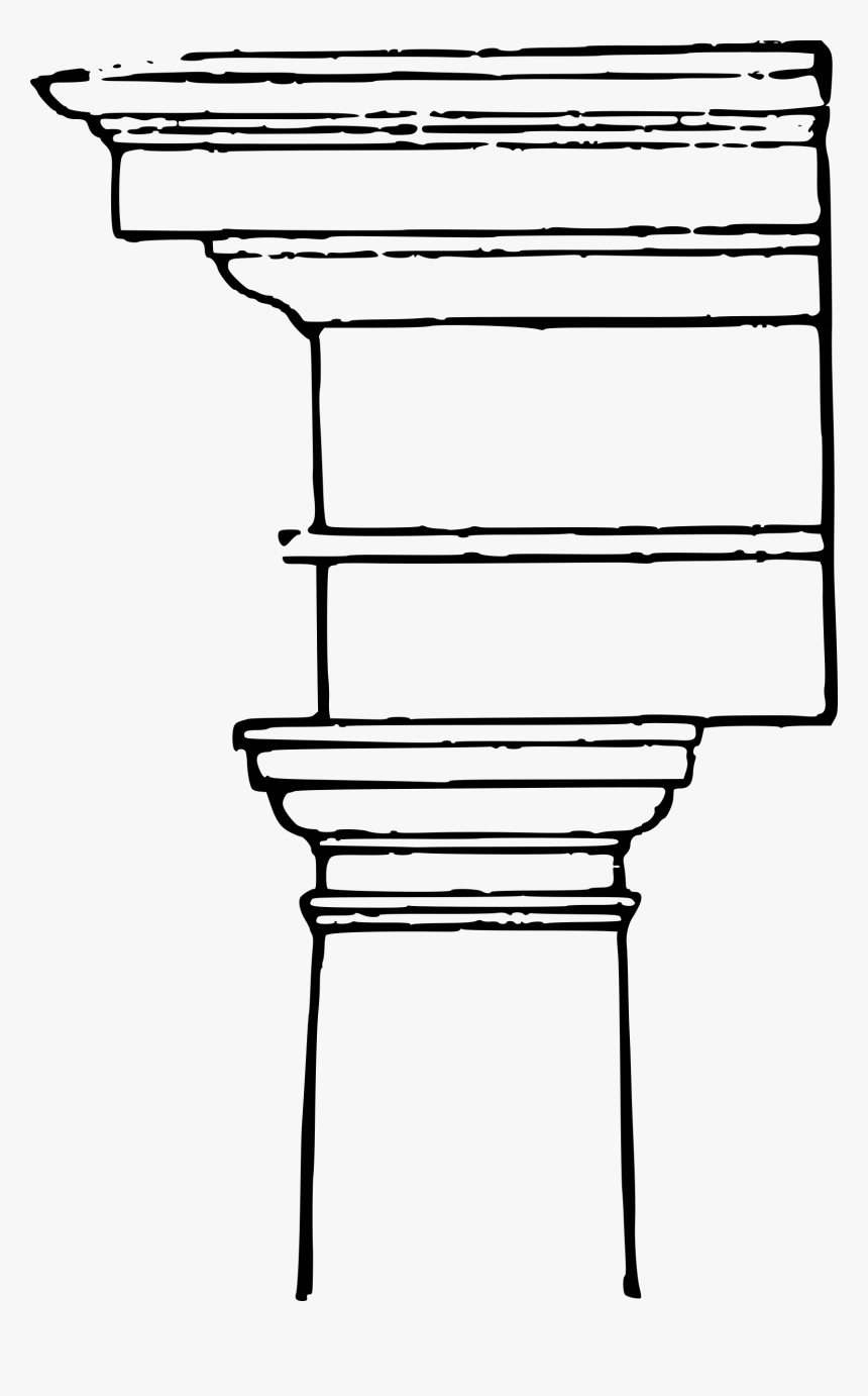 Tuscan Order Clip Arts - Tuscan Capital Line Art, HD Png Download