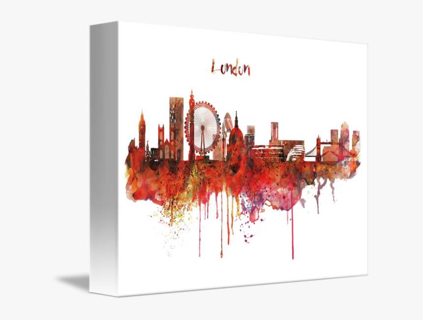 London Skyline Png - London Black And White Poster, Transparent Png