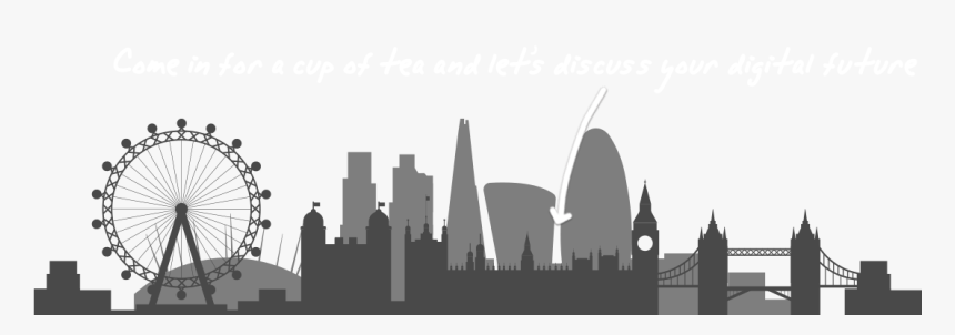 Come In For A Cup Of Tea And Let S Discuss Your Digital - London Skyline Pink, HD Png Download