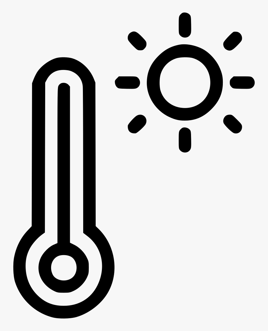 Free Daytime Png - Hot Temperature Black And White, Transparent Png