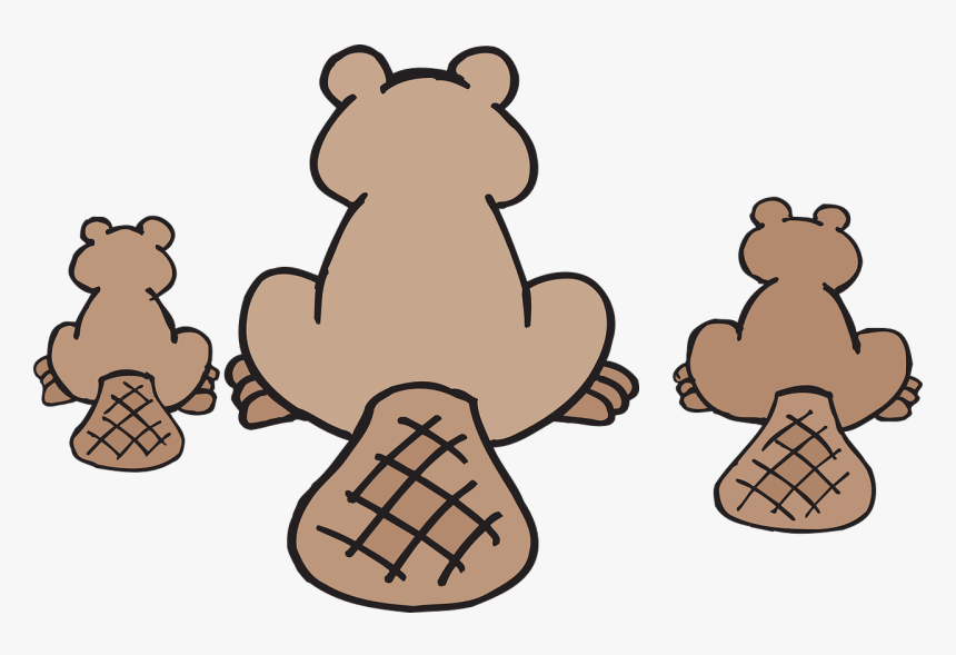 Beaver Family Clip Art, HD Png Download