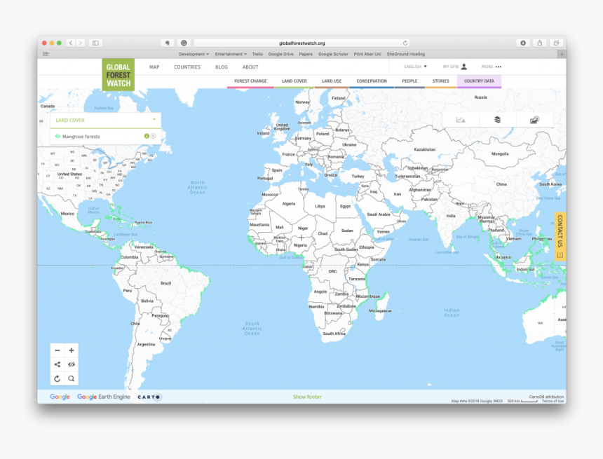 Gmw On Gfw - Global Map Of Deforestation, HD Png Download