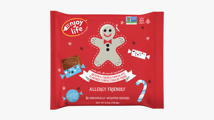 Enjoy Life Minis Winter Holiday Rice Milk Crunch Chocolate - Enjoy Life Christmas Chocolate, HD Png Download