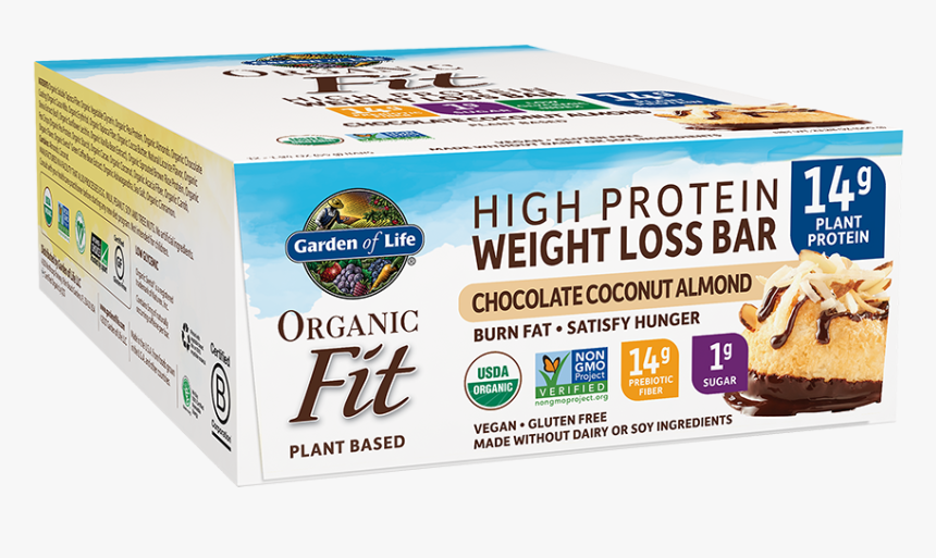 Garden Of Life Organic Fit Bar, Chocolate Coconut Almond, - Garden Of Life Organic Bar, HD Png Download