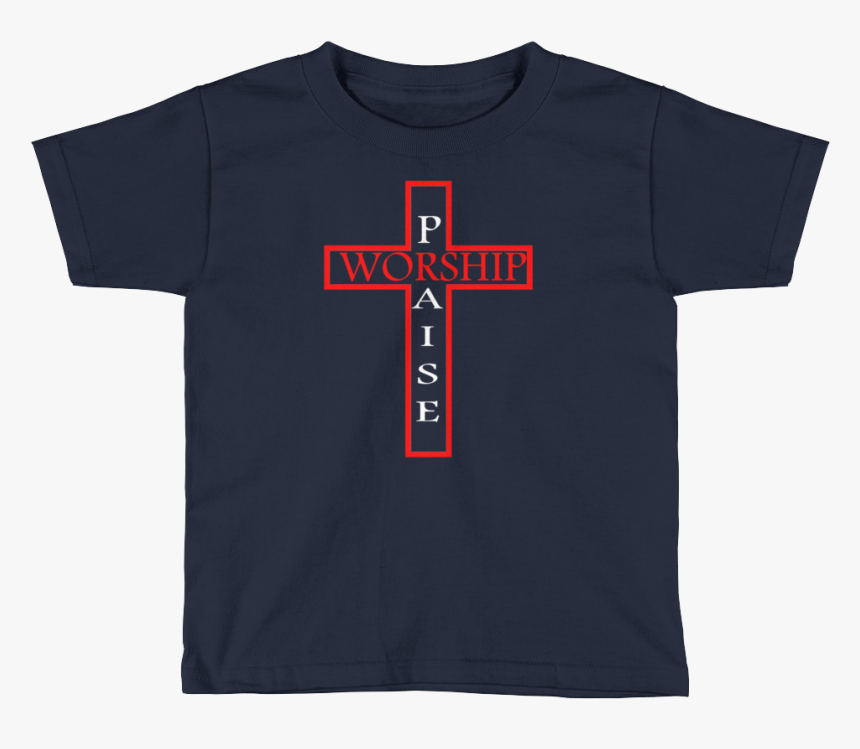 Praise & Worship Kids Short Sleeve T-shirt - Cross, HD Png Download