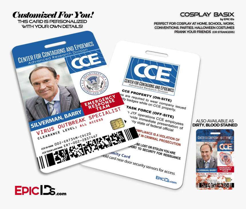 Center For Contagions And Epidemics Cdc Themed Cosplay - Epic Ids, HD Png Download