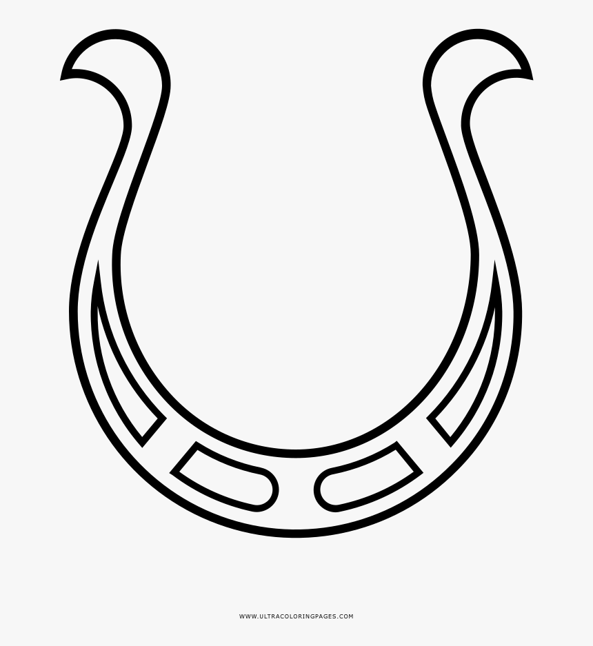 Dibujo De Herradura Para Colorear - Herraduras Para Colorear, HD Png Download