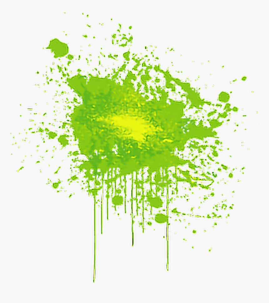 Transparent Png Paint Splatter - Green Paint Splatter Transparent Background, Png Download