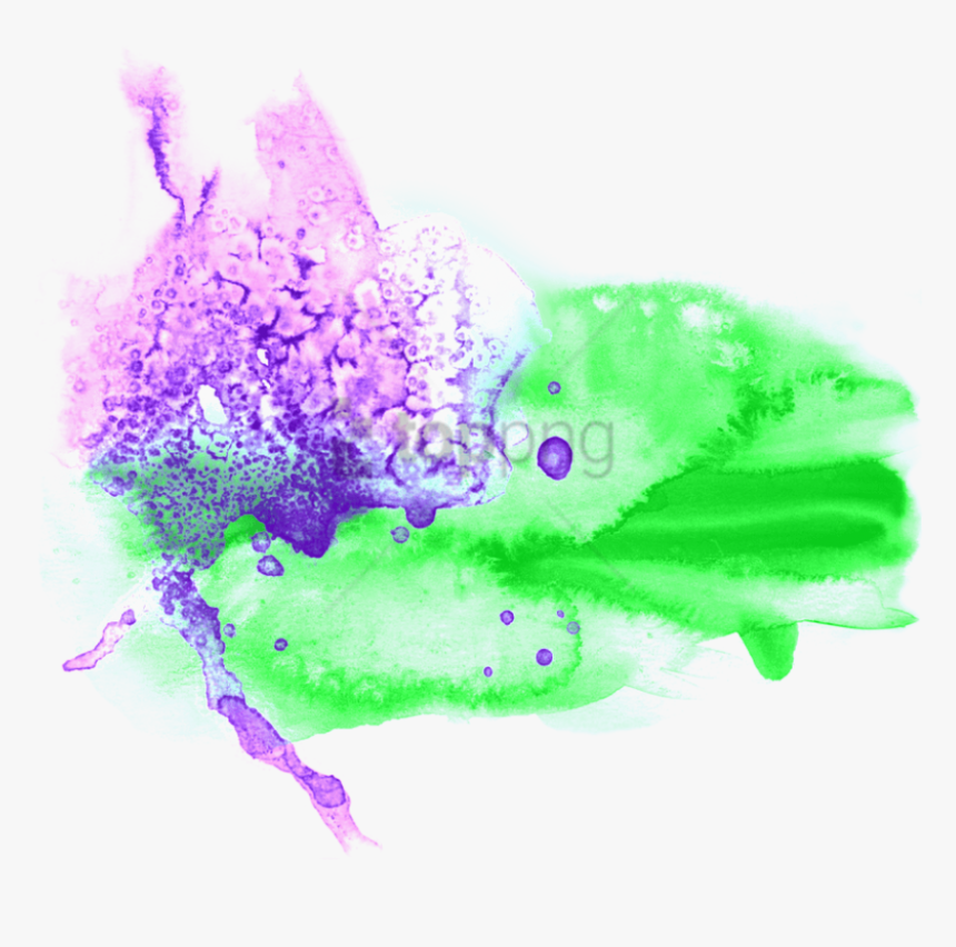 Green And Purple Splash Background, HD Png Download