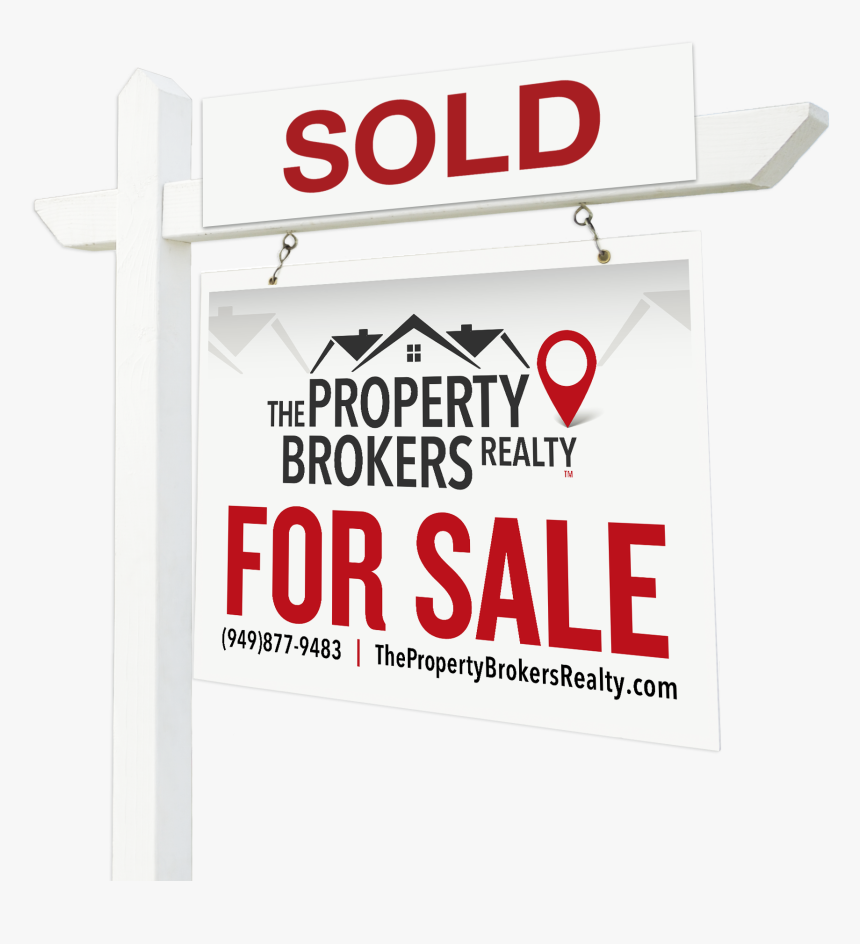 Professional Yard Sign Listed By The Property Brokers - Banner, HD Png Download
