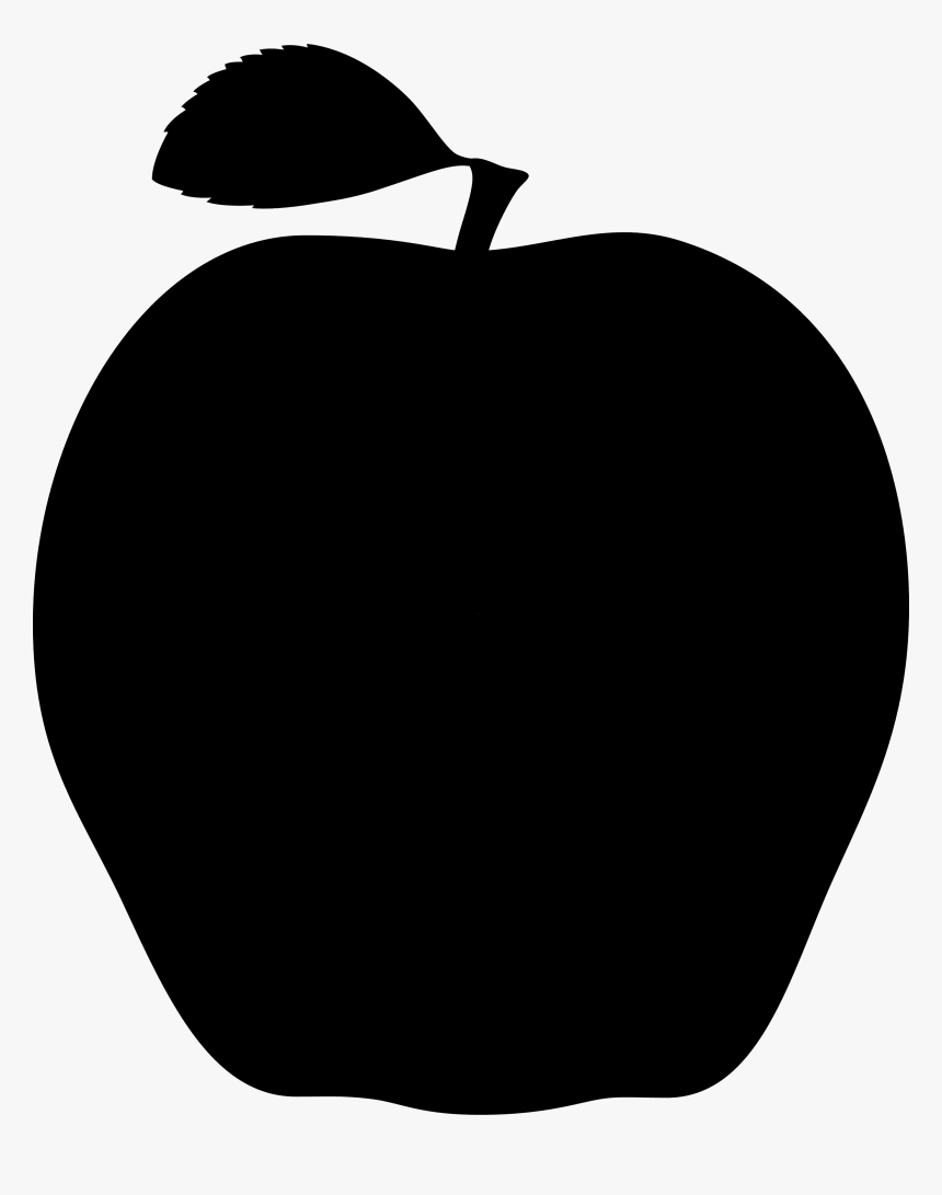 Apple Silhouette - Apple Clipart Black, HD Png Download