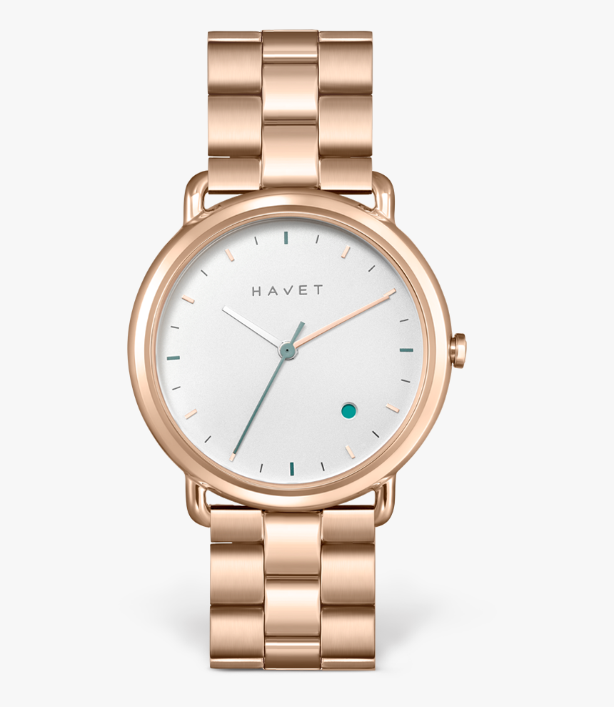Oro Rosa Esfera Blanca Brazalete - Download Free Png Off White Of Gold Watch, Transparent Png