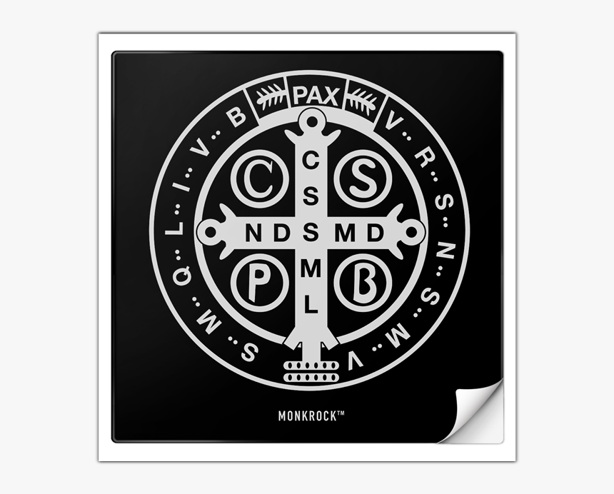 St Benedict Medal Holy Cross Sticker 
 Class - Saint Benedict Medal, HD Png Download