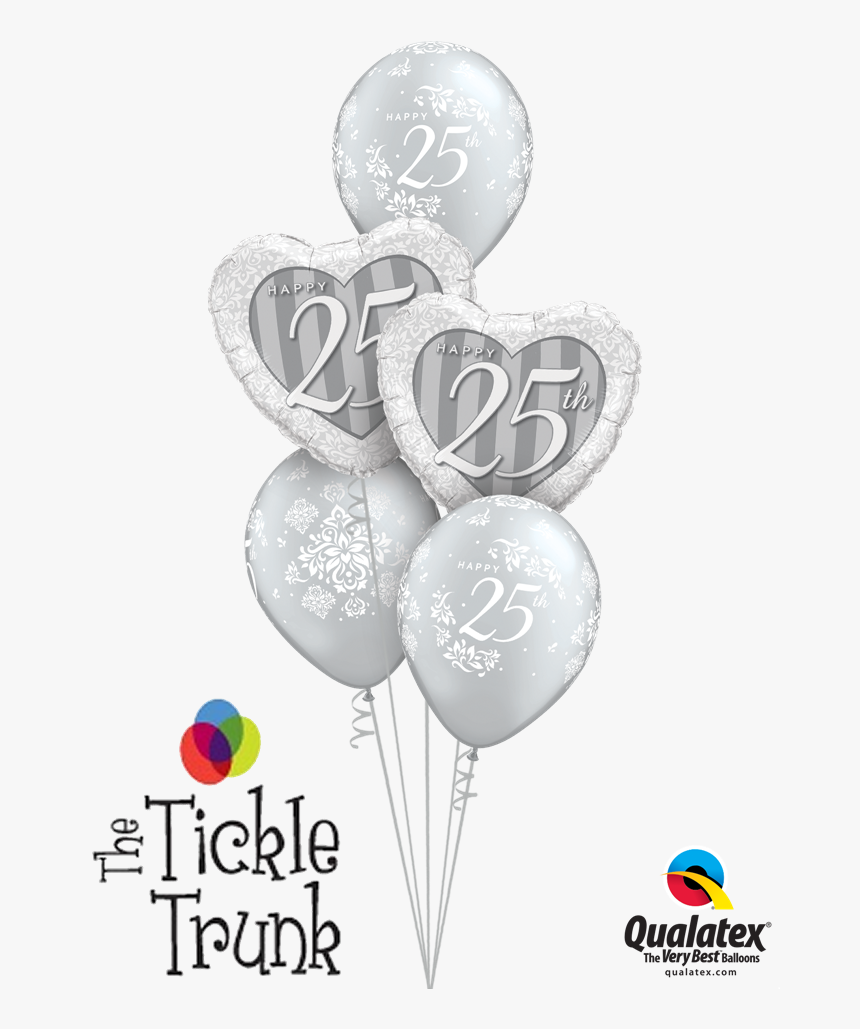 Transparent Silver Balloons Png - Chrome Balloon Bouquet Qualatex, Png Download