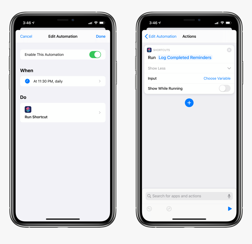 My Automation To Log Completed Reminders Every Day Hdr In Iphone Xr