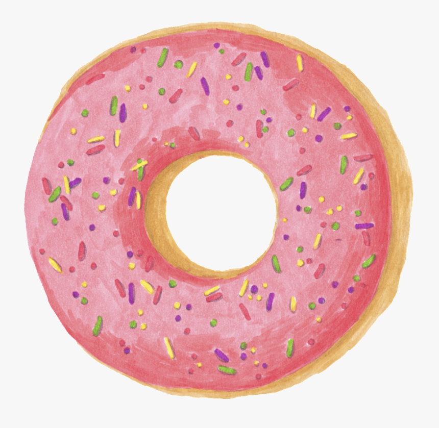Cartoon Donut Transparent Decoration - Cartoon Donut Transparent, HD Png Download