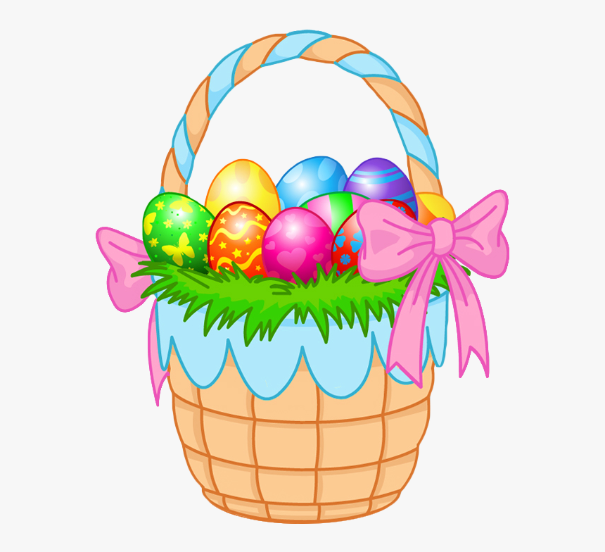 Transparent Easter Basket Png Clipart Picture - Transparent Background Easter Basket Clipart, Png Download