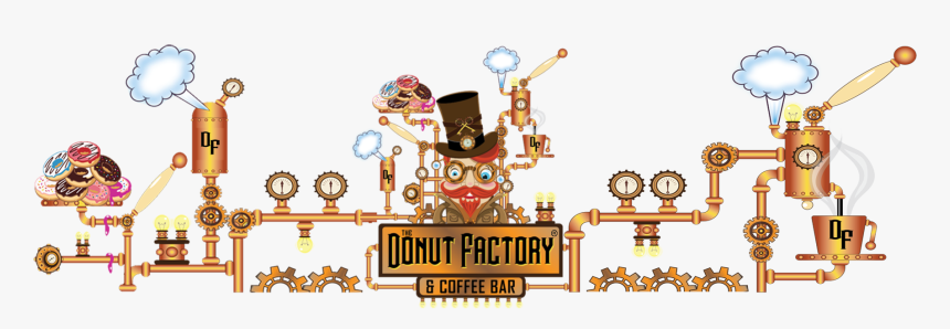 Cartoon Donut Factory, HD Png Download