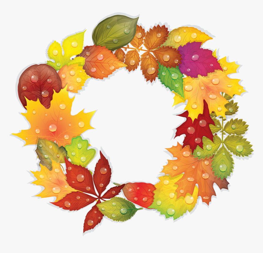 Autumn Leaves Frame , Png Download - Vector Graphics, Transparent Png