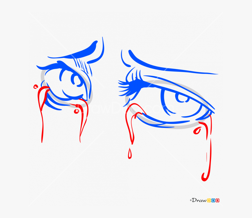 Transparent Eyes Cartoon Png - Cartoon Crying Eyes Drawing, Png Download