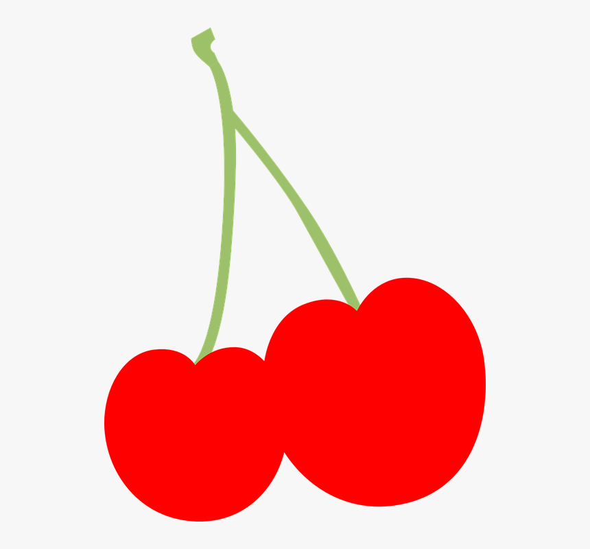 Cherry, Fruit, Fresh, Sweet, Two, Earring, Tasty, Red - Cherry Silhouette Png, Transparent Png