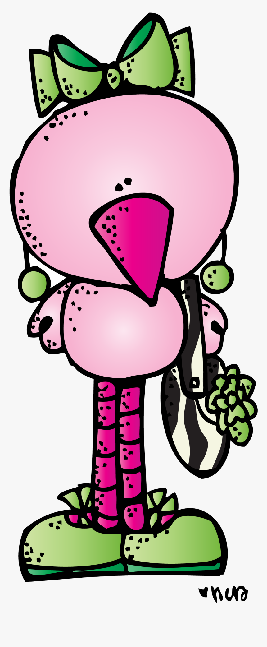 Ch B *✿* Melonheadz Flamingo Clip Art, Picture Borders, - Melonheadz Flamingo Clipart, HD Png Download