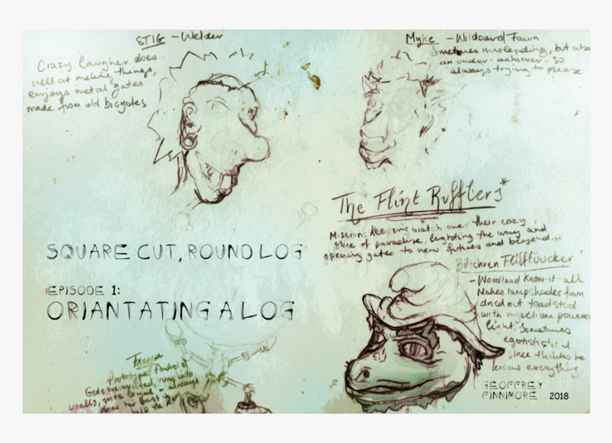 Square Cut Round Log 2018-1 - Handwriting, HD Png Download