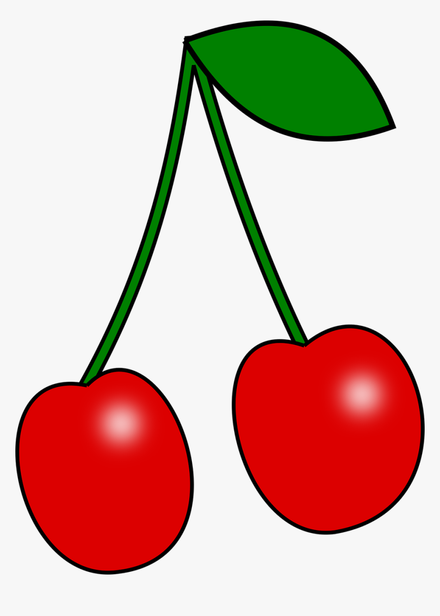 Cherry Fruit Health Free Photo - Clip Art Red Cherry, HD Png Download