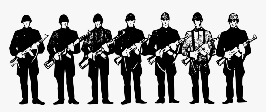 Soldiers Clipart Black And White, HD Png Download