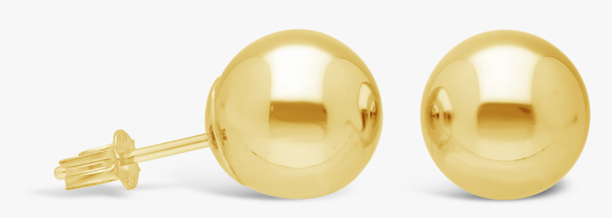 Ball Gold Earrings Png, Transparent Png