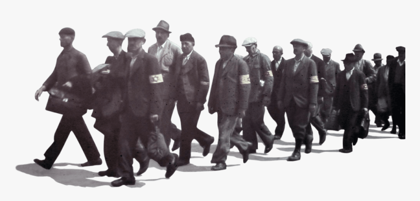 Hungarian Jewish Men Forced To March In The Munkaszolgálat - Military Officer, HD Png Download