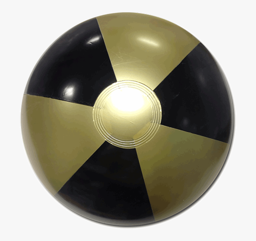 Custom Printed Logo High Quality Gold Beach Ball For - Black And Gold Beach Balls, HD Png Download