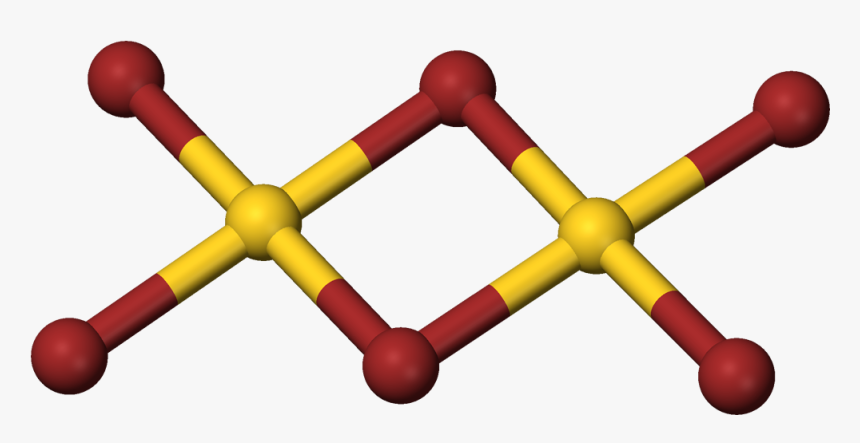 Gold Tribromide Dimer 3d Balls - Gold Molecular Structure, HD Png Download