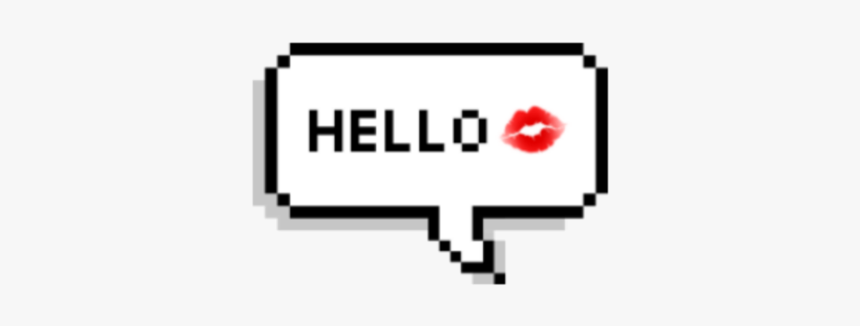 #hello #hola #besos #beso #kiss #kisses #pixel #pixelart - Go Away Speech Bubble, HD Png Download