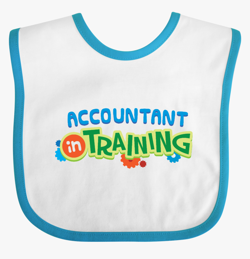 Accountant In Training Baby Bib White And Turquoise - Active Tank, HD Png Download