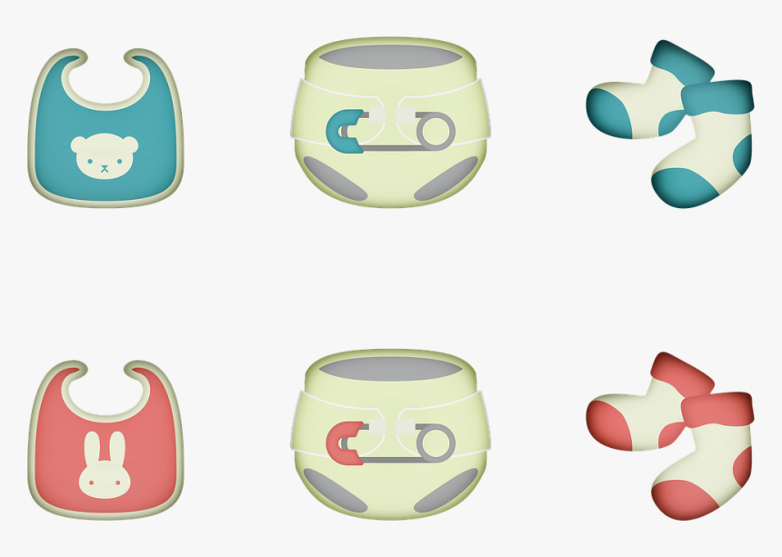 Baby Clothes, Baby Bib, Baby Diaper, Baby Booties, - Roupas De Bebe Png, Transparent Png